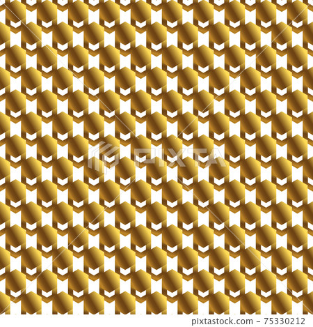 Golden background with honeycomb shapes. Seamless pattern with glitter effect. Template texture for invitation, poster, card, banner, announcements and others. Vector illustration. Golden background with honeycomb shapes. Seamless pattern with glitter effect. Template texture for invitation, poster, card, banner, announcements and others. Vector illustration. 75330212
