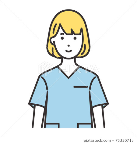 Female nurse facial expression smiles Female nurse facial expression smiles 75330713
