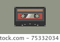Illustration of cassette tape 75332034