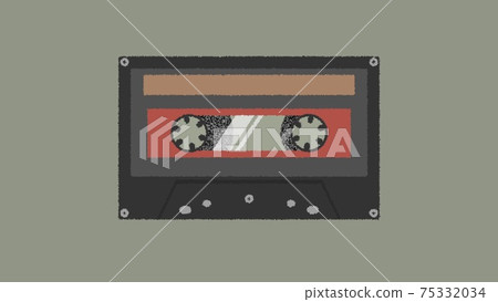 Illustration of cassette tape 75332034