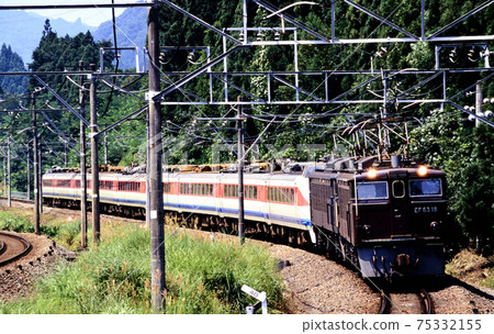 1997 EF63 18 double-headed 489 series limited express Hakusan going on the old Shin-Etsu main line 75332155