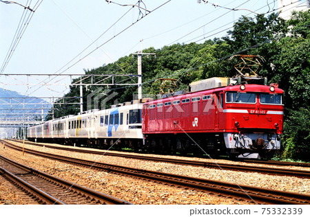 1997 EF81 145 Ozashiki train Asuka going on the Tokaido main line 75332339