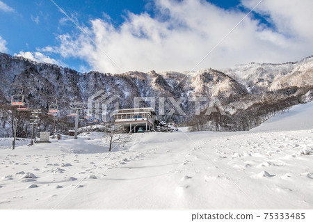 孝之仙國齋滑雪場的雪景(兵庫縣bu部市)*作品評論欄中的拍攝位置 孝之仙國齋滑雪場的雪景(兵庫縣bu部市)*作品評論欄中的拍攝位置 75333485