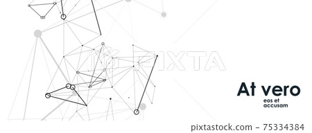 Vector connection element symbol. Digital science technology. Network connection structure 75334384