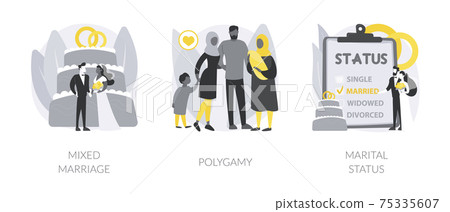 Legal status abstract concept vector illustrations. Legal status abstract concept vector illustrations. 75335607