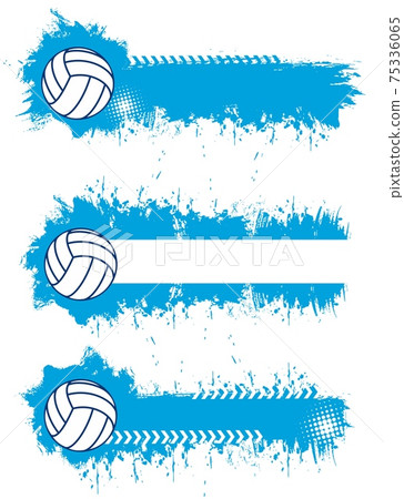 Volleyball sport blank banners vector templates Volleyball sport blank banners vector templates 75336065