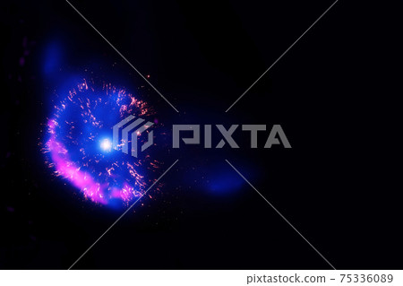 Explosion of a star in open space. Elements of this image were furnished by NASA. 75336089