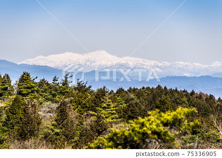 從愛知縣春日井市Mirokusan到白山的景色 從愛知縣春日井市Mirokusan到白山的景色 75336905