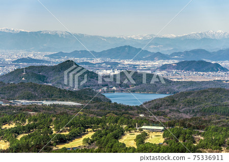 從愛知縣春日井市Mirokusan到犬山市Irukaike的景色 從愛知縣春日井市Mirokusan到犬山市Irukaike的景色 75336911