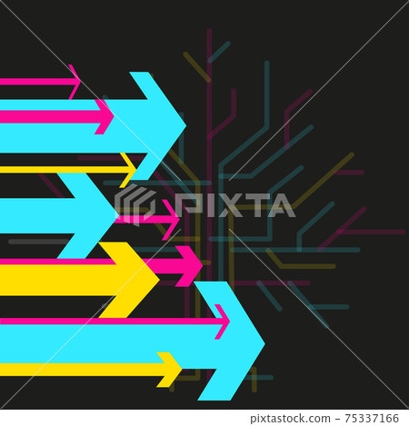 colored arrows moving forward colored arrows moving forward 75337166