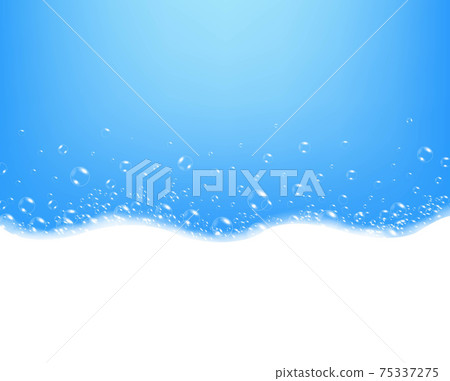 Soap Foam And Bubbles On Blue Background Soap Foam And Bubbles On Blue Background 75337275