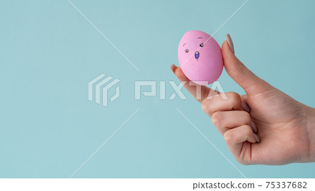 special offer advertising background hand egg wow 75337682