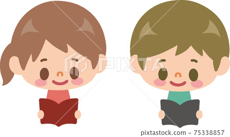 Boys and girls reading 75338857