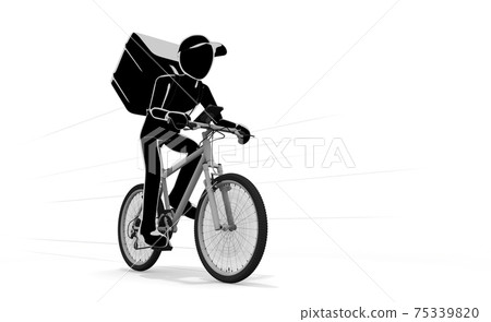 通過交付賺錢。攜帶食物的人。兼職騎自行車。 75339820