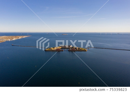 Aerial View of Trekroner Fort in Copenhagen 75339823