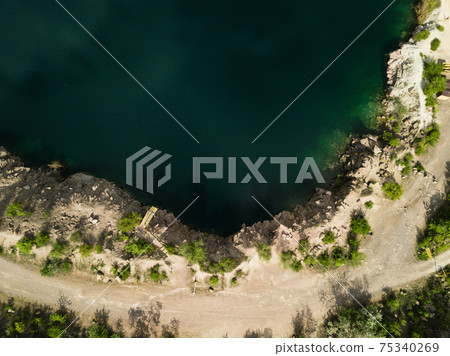 Radon Lake near Southern Bug river in Mihiia village, Ukraine 75340269