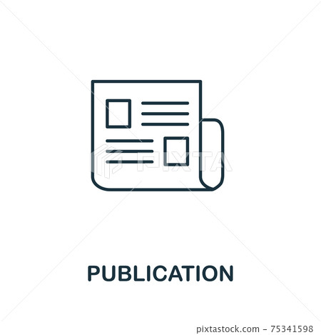 Publication icon. Simple element from social media collection. Creative Publication icon for web design, templates, infographics and more 75341598