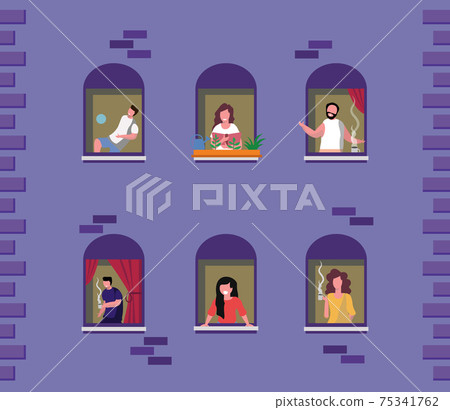 Neighbor people. Vector Neighbor people. Vector 75341762