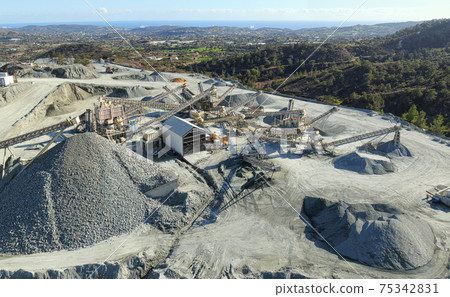 Gravel quarry and stone crushing and screening plant Gravel quarry and stone crushing and screening plant 75342831