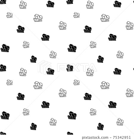 Crystal seamless pattern, black and white hand-drawn gem doodle digital paper, abstract crystals repeating background, the monochrome grain vector wallpaper, cute gravel decorative element Crystal seamless pattern, black and white hand-drawn gem doodle digital paper, abstract crystals repeating background, the monochrome grain vector wallpaper, cute gravel decorative element 75342951