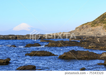 Winter scenery of Jogashima, Miura City, Kanagawa Prefecture, at the tip of the Shonan Miura Peninsula Winter scenery of Jogashima, Miura City, Kanagawa Prefecture, at the tip of the Shonan Miura Peninsula 75343320