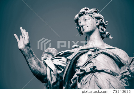 Statue of Angel with the Nails. Rome, Italy 75343655