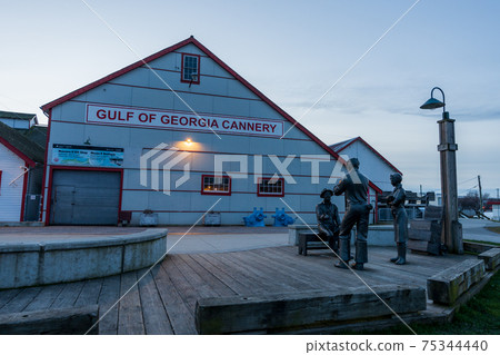 Gulf of Georgia Cannery National Historic Site in dusk. Richmond, BC, Canada Gulf of Georgia Cannery National Historic Site in dusk. Richmond, BC, Canada 75344440
