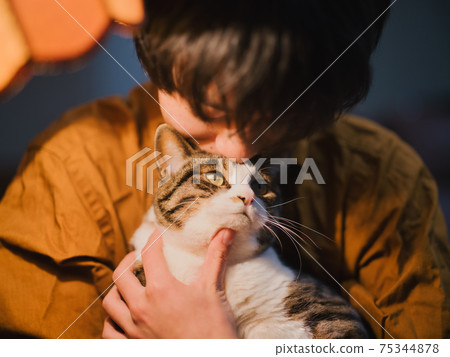 貓和主人 75344878