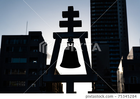 仙台市政府剪影Liverside友誼鐘 仙台市政府剪影Liverside友誼鐘 75345284