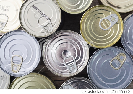 Tin silver cans for tinned food 75345550