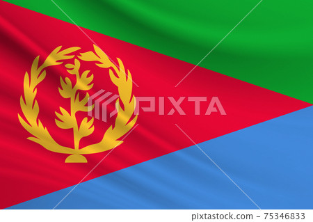 Flag of Eritrea Fabric texture of the flag of Eritrea Flag of Eritrea Fabric texture of the flag of Eritrea 75346833