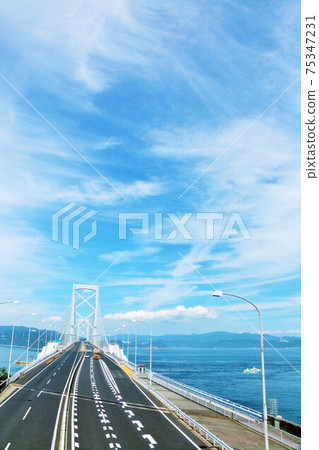 Tokushima Prefecture Blue Sky Naruto Kaikyo Bridge 75347231