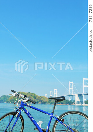 Ehime Prefecture Blue Sky Shimanami Kaido and Bicycle 75347256