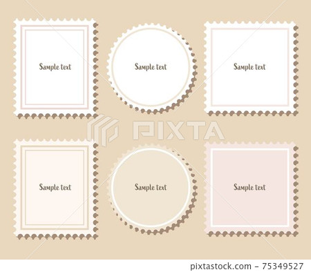郵票框簡單框插圖素材 75349527