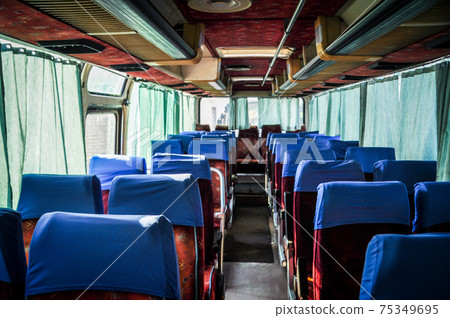 Inside the local bus from Tirana, the capital of Albania, to the world heritage city of Berat Inside the local bus from Tirana, the capital of Albania, to the world heritage city of Berat 75349695