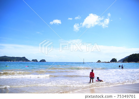 The blue sea of the summer 75349701