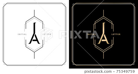 IA or AI initial letter and graphic name, IA or AI Monogram, for Wedding couple logo monogram, logo company and icon business, with three colors variation designs with isolated white backgrounds 75349759