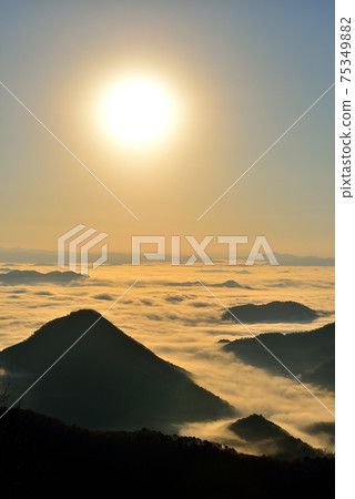 大江山的福知山盆地的雲海 75349882