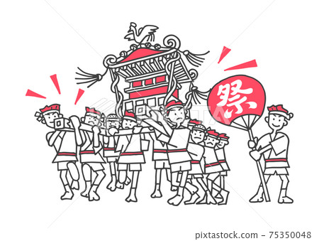 Mikoshi (pen drawing) 75350048