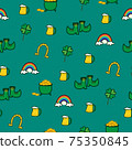 Saint Patrick s Day seamless pattern. Holiday Vector Illustration Background 75350845