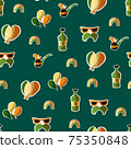Saint Patrick s Day seamless pattern. Holiday Vector Illustration Background 75350848
