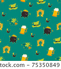 Saint Patrick s Day seamless pattern. Holiday Vector Illustration Background 75350849