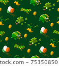 Saint Patrick s Day seamless pattern. Holiday Vector Illustration Background 75350850