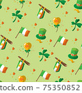 Saint Patrick s Day seamless pattern. Holiday Vector Illustration Background 75350852