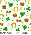 Saint Patrick s Day seamless pattern. Holiday Vector Illustration Background 75350853