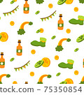 Saint Patrick s Day seamless pattern. Holiday Vector Illustration Background 75350854