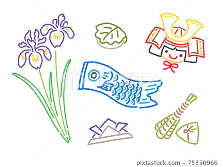 Item illustrations for Children's Day / Tango no Sekku Item illustrations for Children's Day / Tango no Sekku 75350966