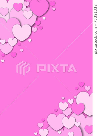 心臟框架材料從左,右,對角線上方和下方彈出的柔和的粉紅色心形圖像可用的其他顏色 心臟框架材料從左,右,對角線上方和下方彈出的柔和的粉紅色心形圖像可用的其他顏色 75351338