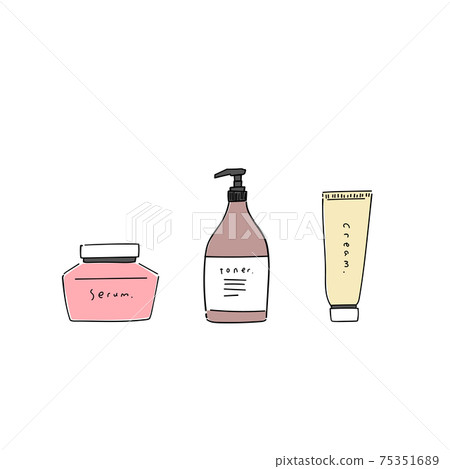 Simple fashionable basic cosmetics set Simple fashionable basic cosmetics set 75351689