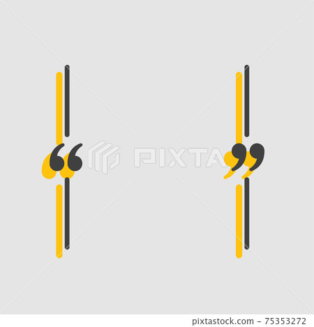 Quote lines text with bracket, vector banner 75353272
